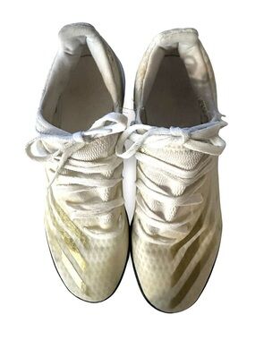 Adidas Adizero Turf Cleats Shoes White Gold Metallic EG8199 Men 7.5 Women 8.5